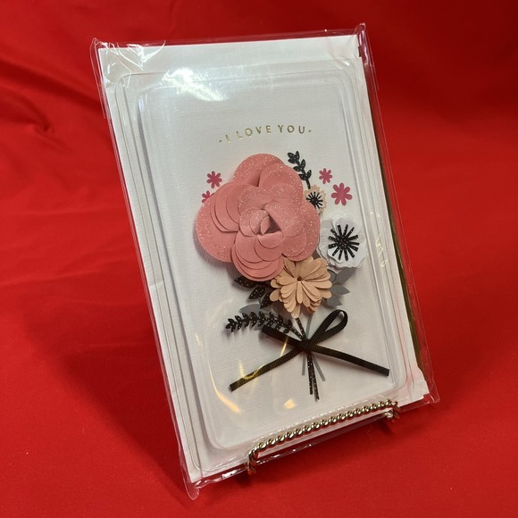 Hallmark Signature Valentine's Day 3D Card / Env. / Flower‎ Bouquet Love / Wife - Picture 1 of 6